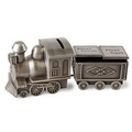 Pewter Finish Train Bank, Tooth & Curl